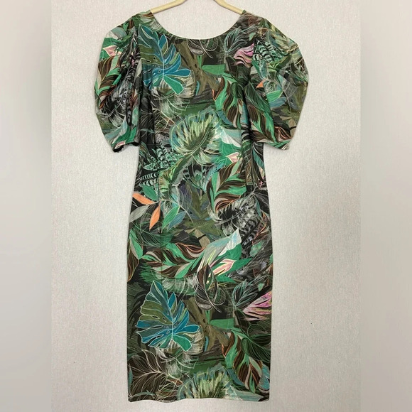 Nadya Toto Jungle Print Bodycon Dress Sz M - Picture 3 of 14